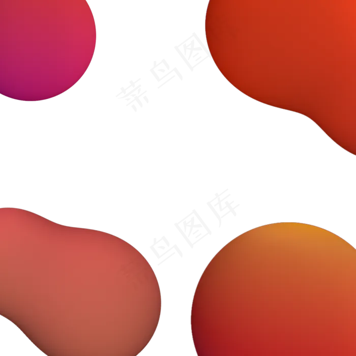 漂浮红色渐变蒸汽波风格不规则图(2000X2000(DPI:300))psd模版下载