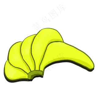 一大串手绘水果香蕉