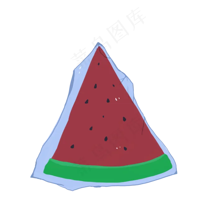 处暑日系冰冻西瓜(2000X2000(DPI:300))psd模版下载