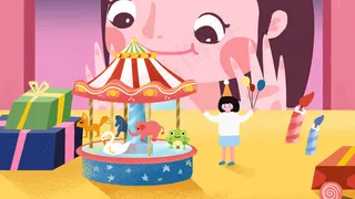 生日快乐派对旋转木马小人国