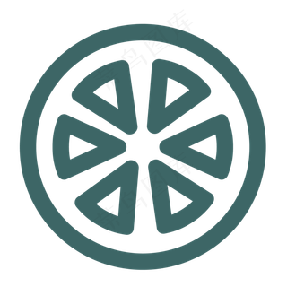 圆形的柠檬图标设计