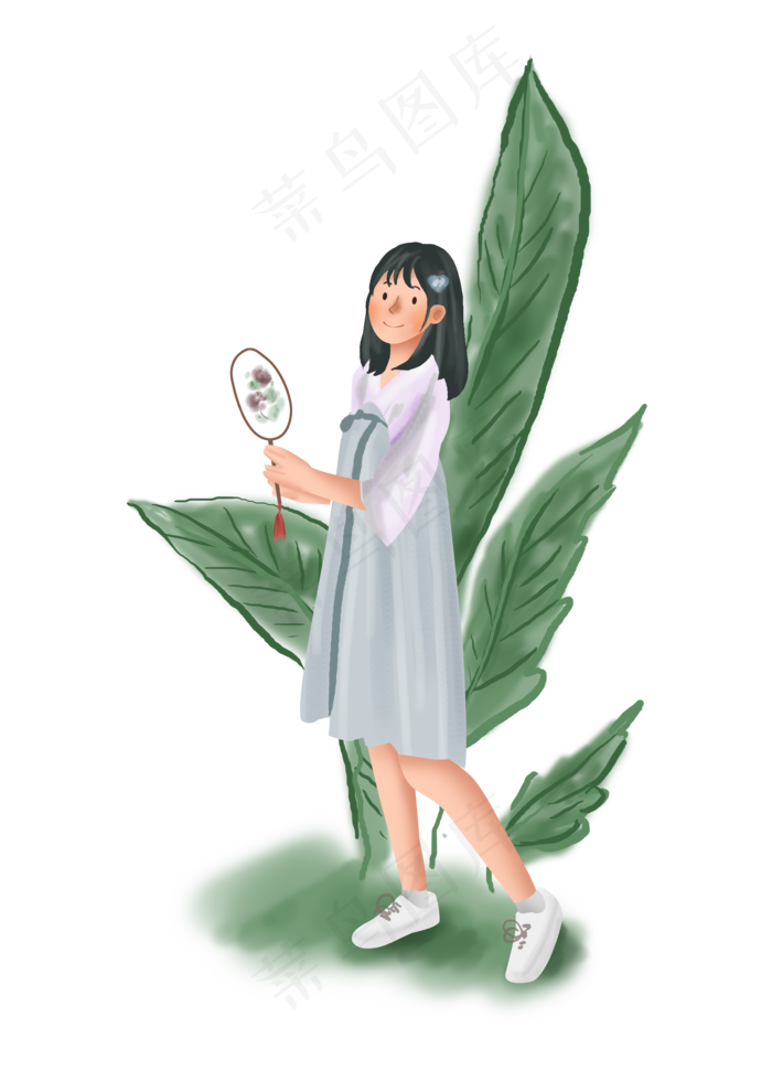 夏至古风汉服女孩