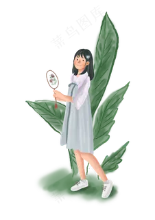 夏至古风汉服女孩