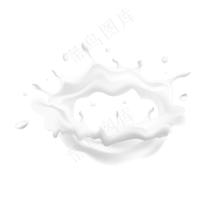 牛奶飞溅喷溅(2500*2500px 300 dpi )ai矢量模版下载