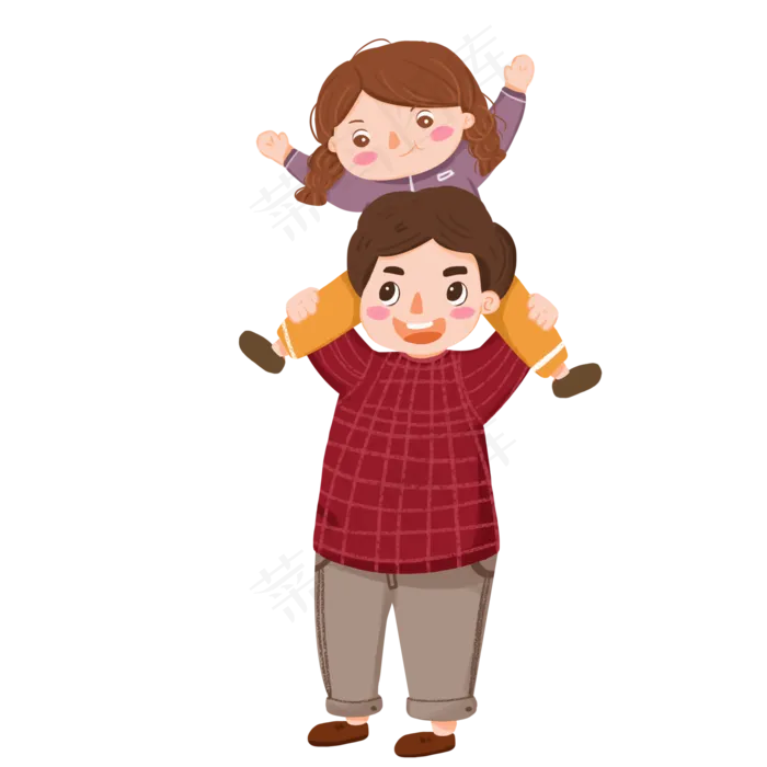 父亲节清新人物元素(2000X2000(DPI:300))psd模版下载