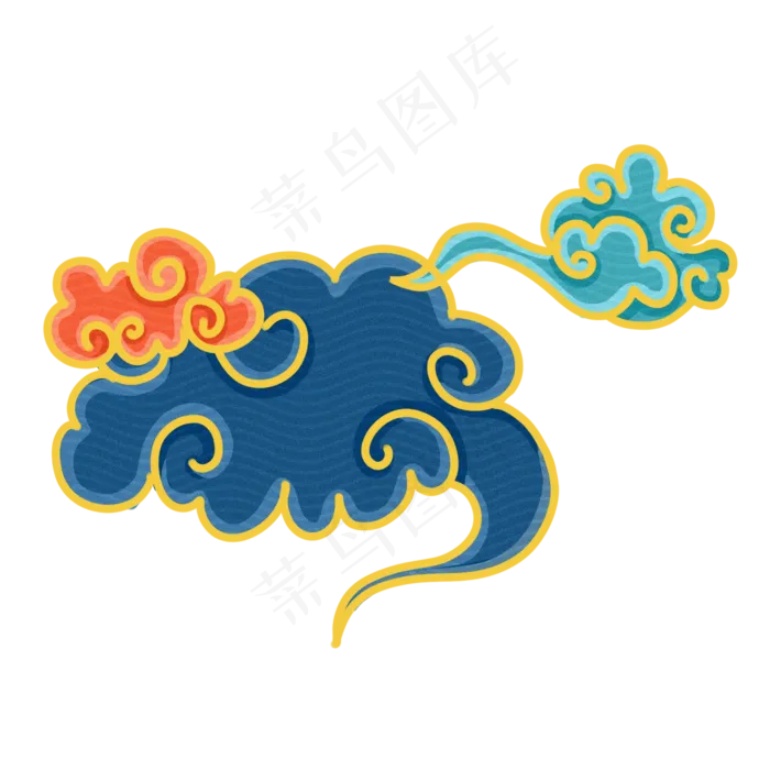 国潮风祥云(2000X2000(DPI:96))psd模版下载