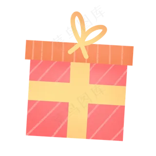 橙色可爱六一儿童节装饰礼物