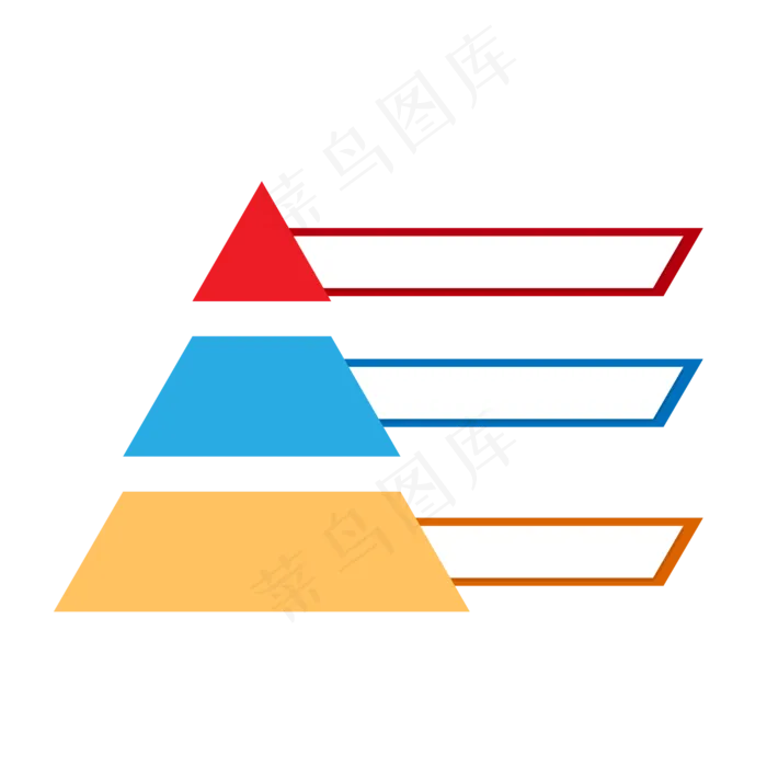 简约风格PPT金字塔等级元素(2500*2500px)ai矢量模版下载