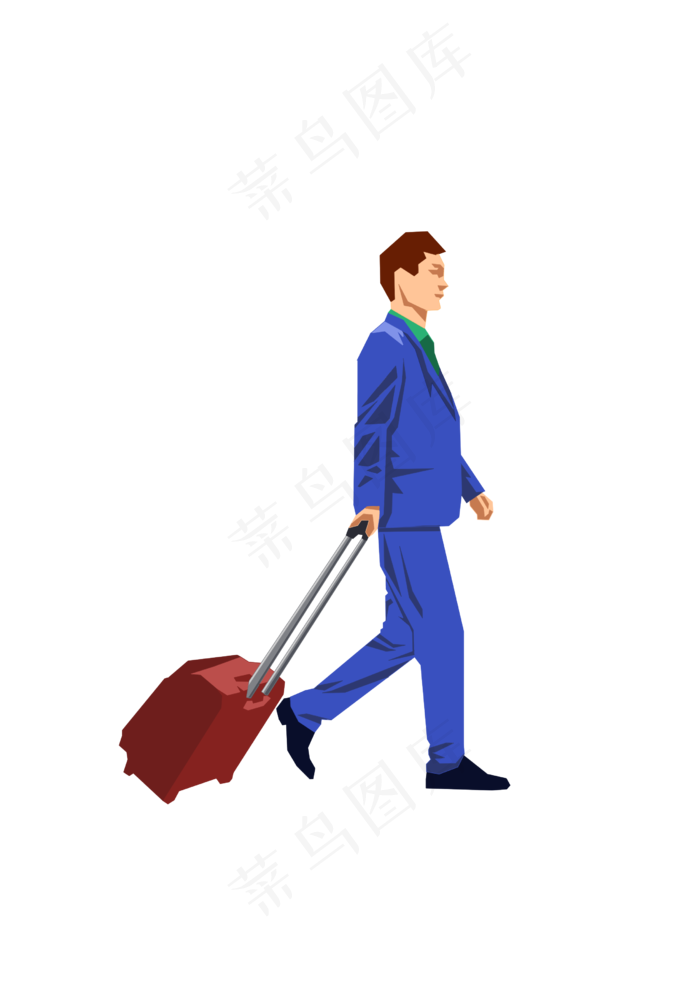 春分提行李箱的男人免扣元素,免抠元素(2480X3508(DPI:300))psd模版下载