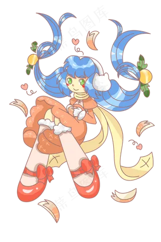 平安夜苹果可爱的少女元素素材PNG,免抠元素