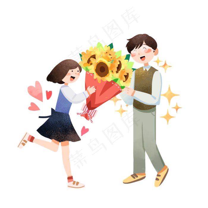 教师节鲜花女孩