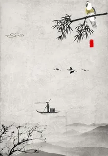 中国风水墨山水广告设计