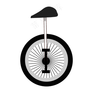 愚人节小丑独轮车