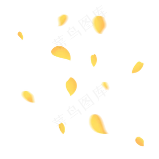 金黄色飘落浪漫花瓣