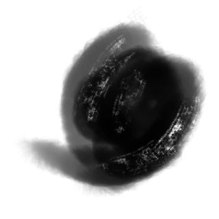 水墨笔刷黑色毛笔淡墨黑墨黑色