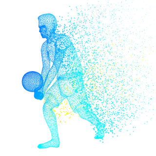 人体科技运动智能魔幻数据光点状,免抠元素