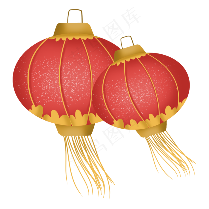 春节装饰红灯笼新年鼠年,免抠元素(2362X2362(DPI:300))psd模版下载