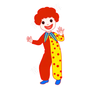 小丑愚人节扁平风可爱