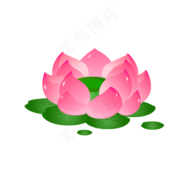 手绘卡通免扣荷花(4167*4167px 300 dpi )ai矢量模版下载