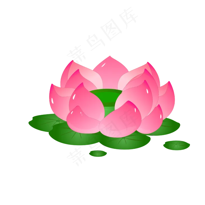 手绘卡通免扣荷花(4167*4167px 300 dpi )ai矢量模版下载