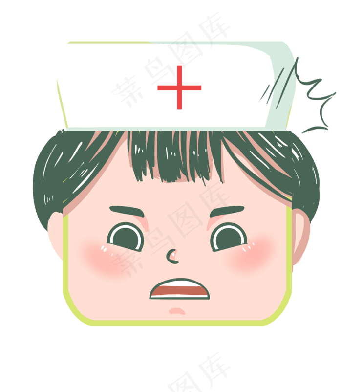 五一劳动节护士表情包护士头像震(2466X2826(DPI:300))psd模版下载