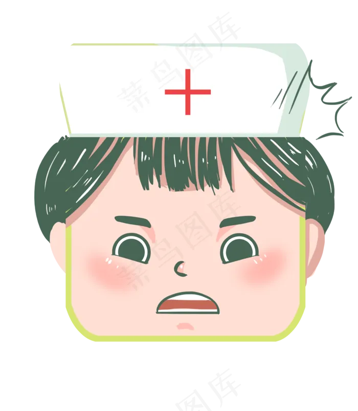 五一劳动节护士表情包护士头像震(2466X2826(DPI:300))psd模版下载