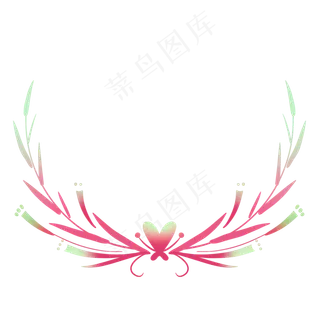 淡雅简约叶子装饰花环