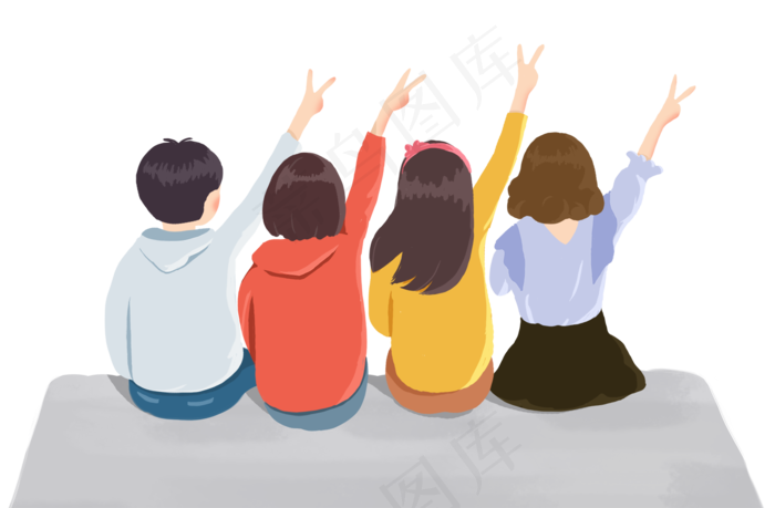 六月毕业季学生合影广告