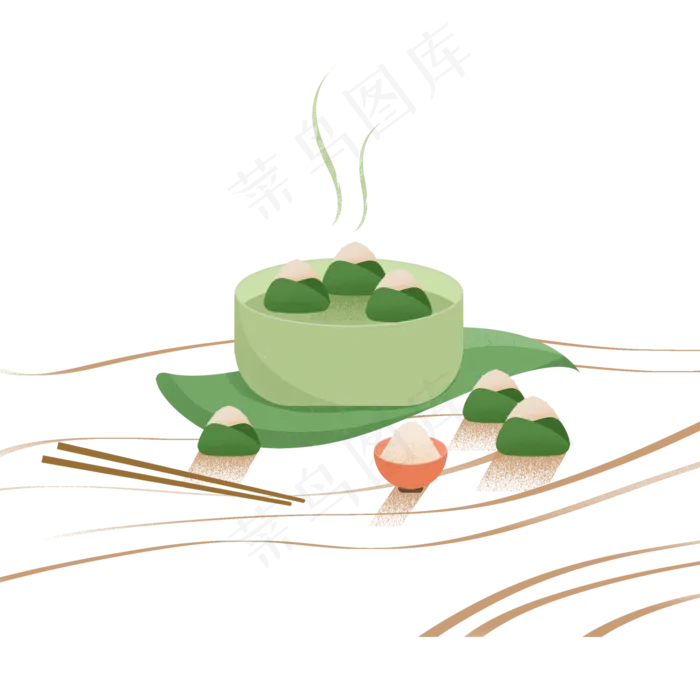 端午手绘卡通美食种子(1500X1500(DPI:300))psd模版下载