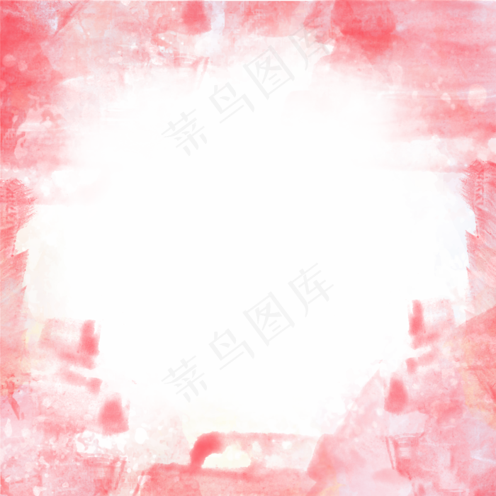 红色水彩边框(2000X2000(DPI:300))psd模版下载