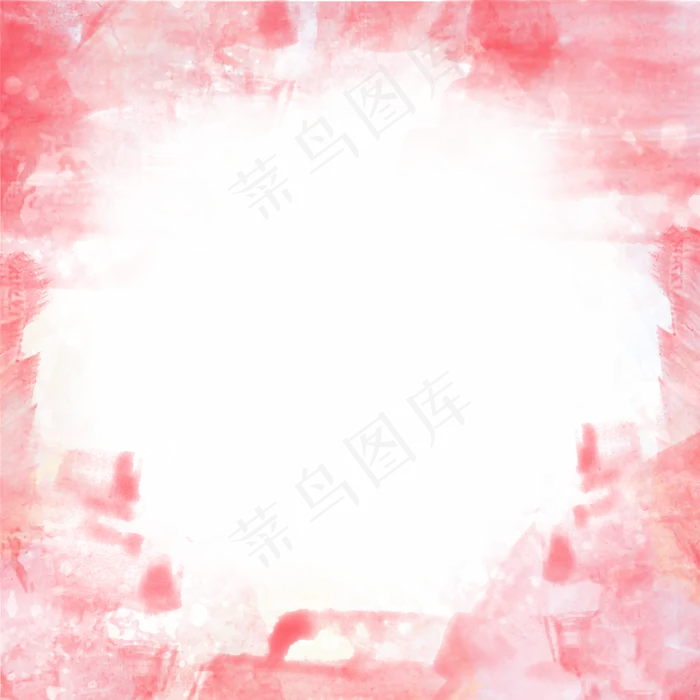 红色水彩边框(2000X2000(DPI:300))psd模版下载