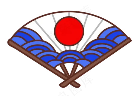 日本旅游扇子矢量