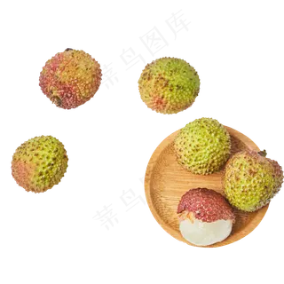 新鲜的荔枝水果免抠图