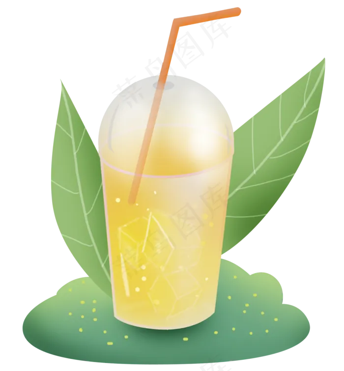 夏季解暑菠萝汁,免抠元素
