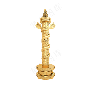 仿真黄金华表png图