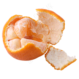 橙色剥皮桔子,免抠元素