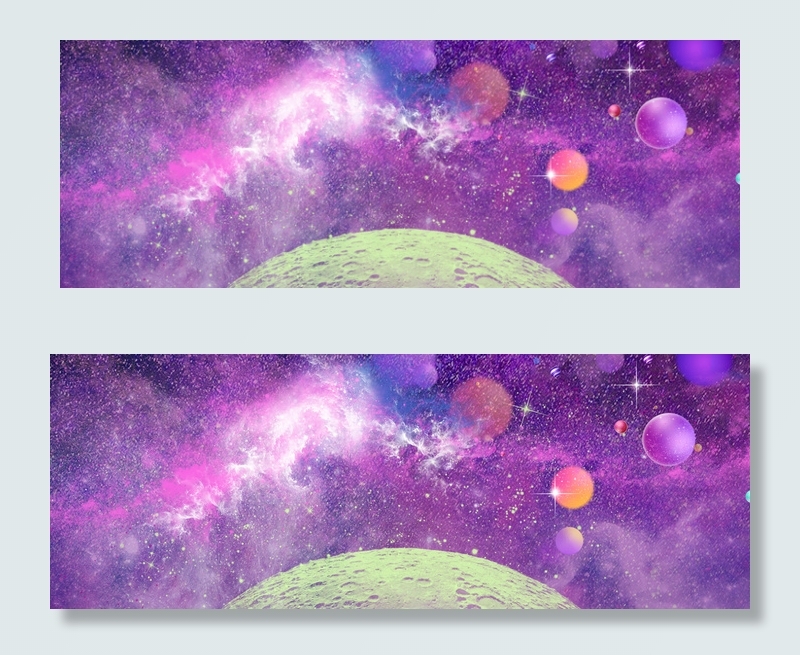 宇宙星空banner(1920*700px 	       )psd模版下载
