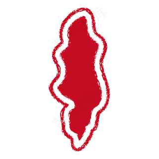 红色中国风古典印章方形边框