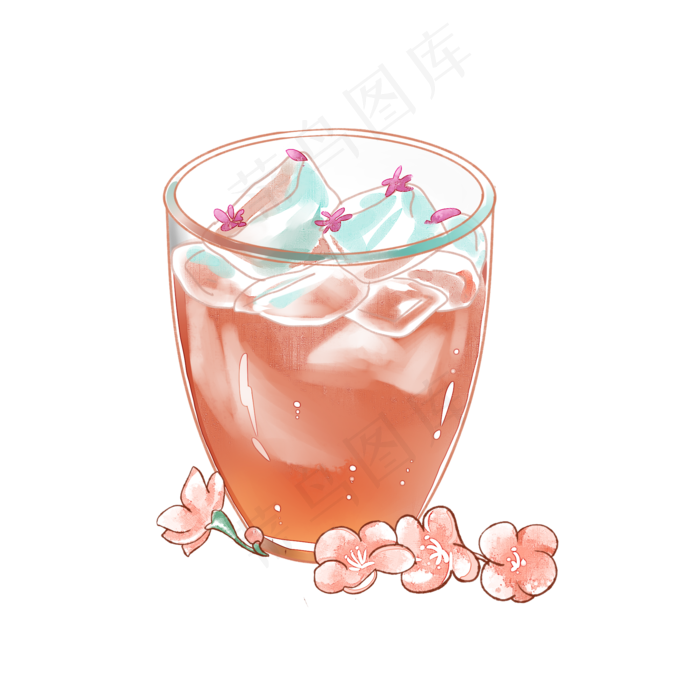 花茶水彩(2000X2000(DPI:299))psd模版下载
