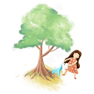 植树节树苗春天浇水