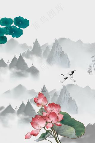 党建水墨中国风廉政文化宣传挂画