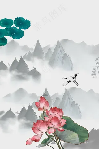 党建水墨中国风廉政文化宣传挂画