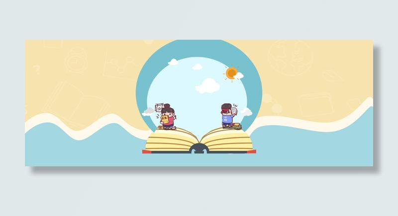 高考加油清新卡通海报背景