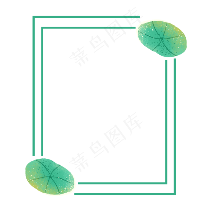 绿色的荷叶边框