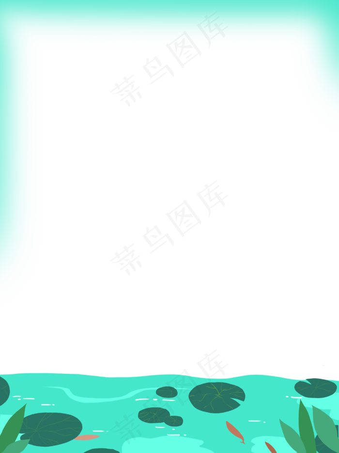 春天美景池塘春色风景装饰边框节(3000X4000(DPI:300))psd模版下载