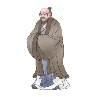 老子国学道家名士,免抠元素