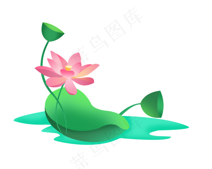 粉色的荷花(2500X2000(DPI:100))psd模版下载