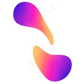 创意彩色流体渐变元素,免抠元素