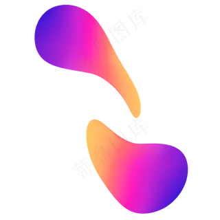 创意彩色流体渐变元素,免抠元素