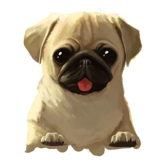 大眼睛闪闪小狗装饰元素,免抠元素